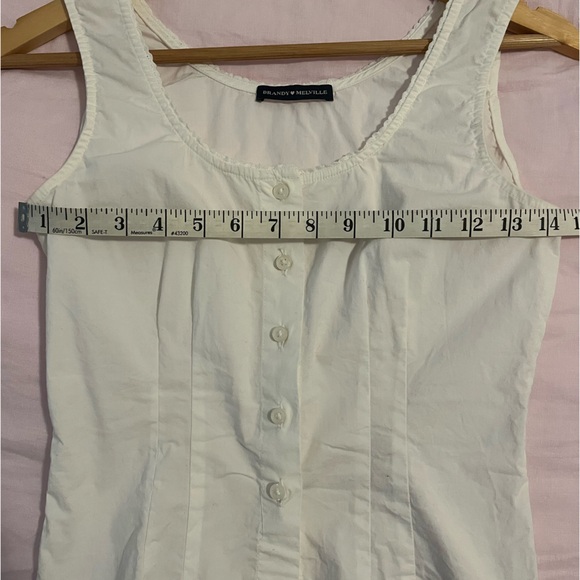 Brandy Melville White Button Up Blouse - Picture 5 of 5